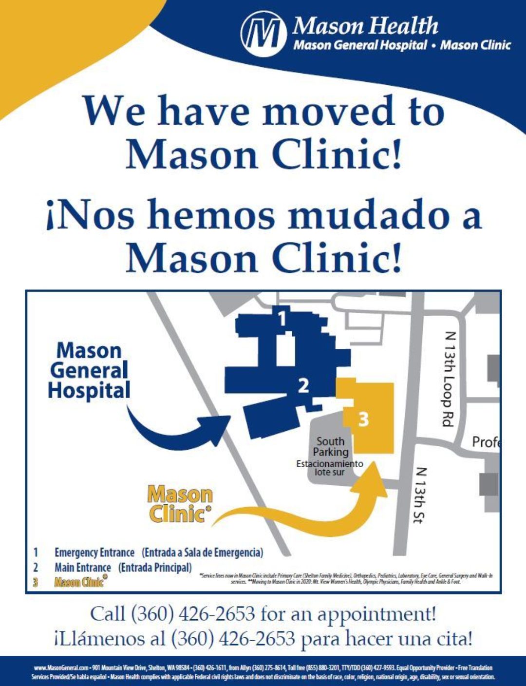 We Have Moved To Mason Clinic Flyer